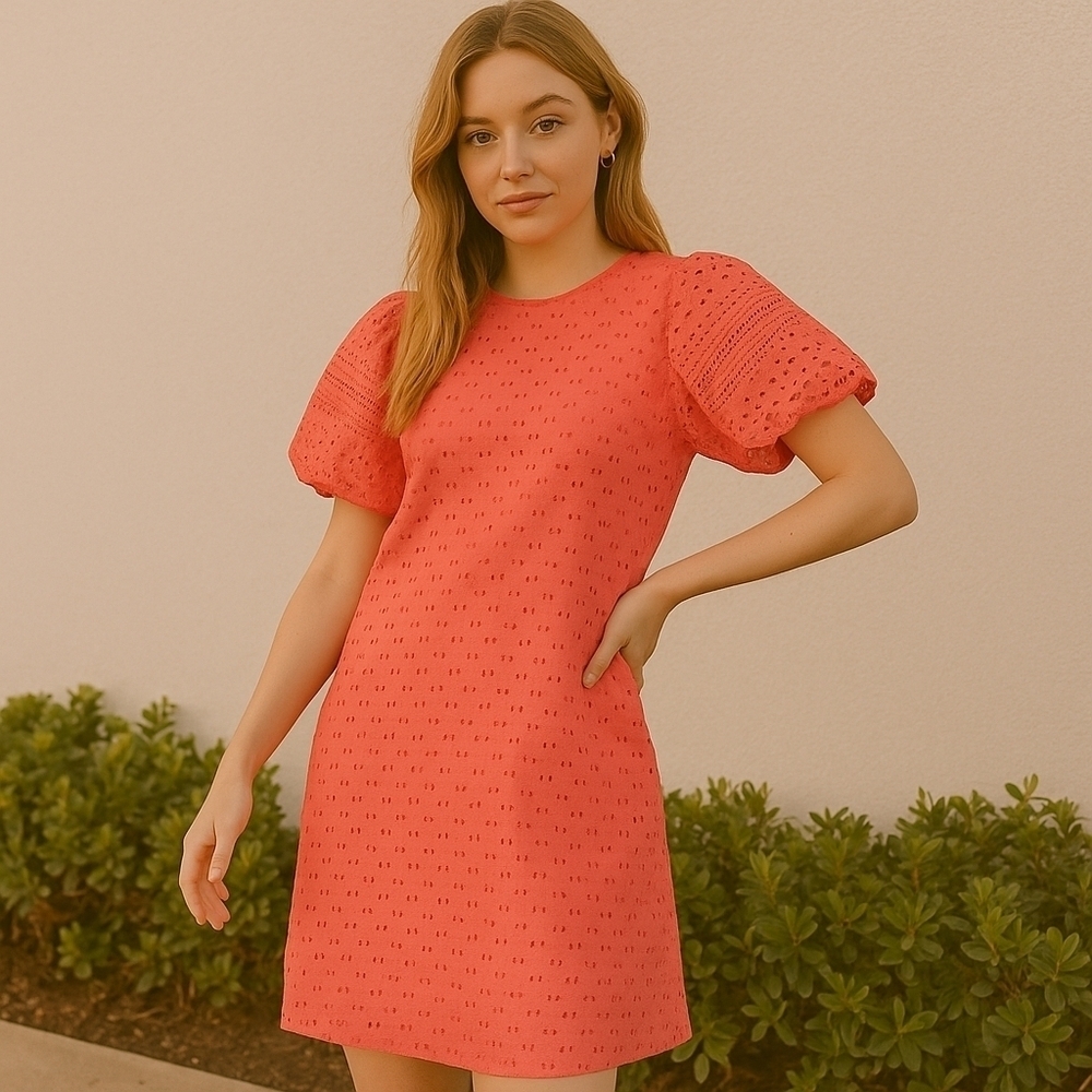 Free People Strawberry Spritz Apricot Rose Mini Dress - Size M - NWT